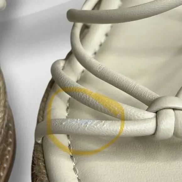 PAIGE - Julia Wedge Bone Leather Size 5.5 - Picture 7 of 8